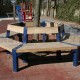 Šestihranná lavička Finn - ocelový model lavičky